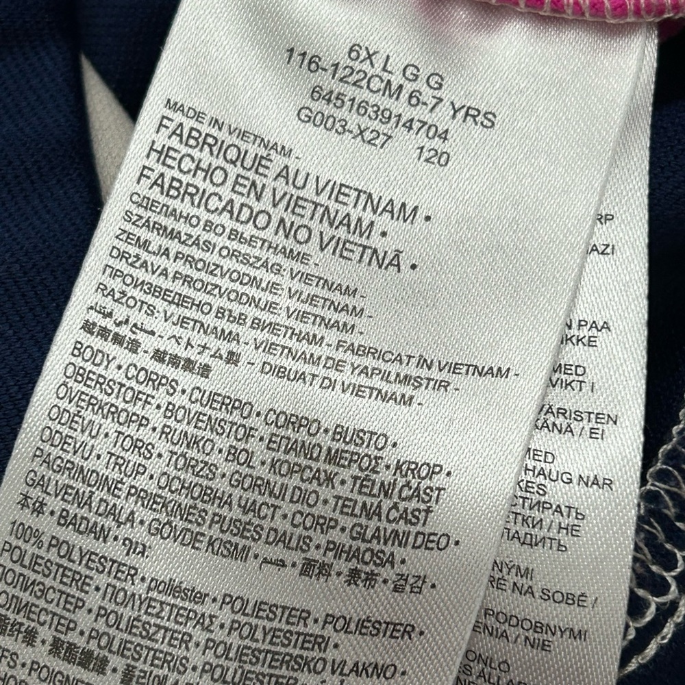 Nike heritage sportswear purple blue white full zip up jacket 6 6X - Picture 7 of 7